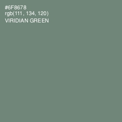 #6F8678 - Viridian Green Color Image